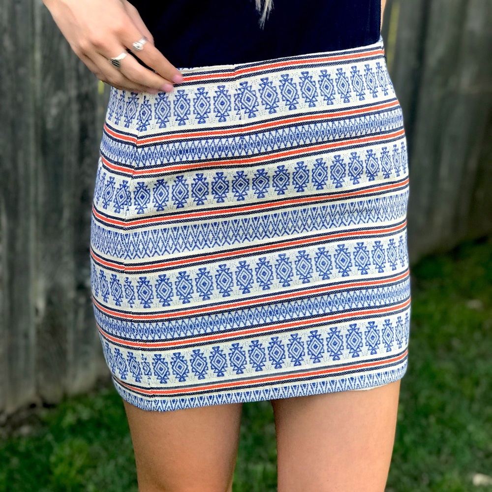 Aztec mini skirt
